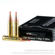 200 Rounds of 110gr V-MAX .300 AAC Blackout Ammo by Ammo Inc.