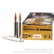 20 Rounds of 55gr TSX .223 Ammo by Federal