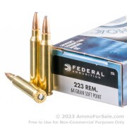 20 Rounds of 64gr SP .223 Ammo by Federal
