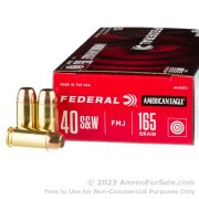 50 Rounds of 165gr FMJ .40 S&W Ammo by Federal