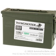 420 Rounds of 62gr FMJ M855 5.56x45 Ammo in Ammo Can by Winchester