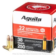 250 Rounds of 38gr CPHP .22 LR Ammo by Aguila