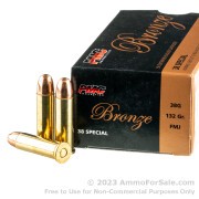 1000 Rounds of 132gr FMJ .38 Spl Ammo by PMC