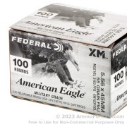 500 Rounds of 55gr FMJ XM193 5.56x45 Ammo by Federal
