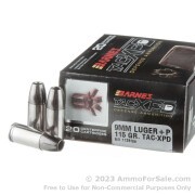 20 Rounds of 115gr SCHP 9mm +P Ammo by Barnes