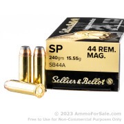 50 Rounds of 240gr SP .44 Mag Ammo by Sellier & Bellot