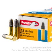 50 Rounds of 40gr LRN .22 LR Ammo by Aguila SuperExtra