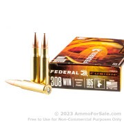 20 Rounds of 165gr Fusion .308 Win Ammo by Federal