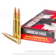 20 Rounds of 150gr FMJBT 30-06 Springfield Ammo by Federal