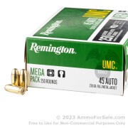 250 Rounds of 230gr MC .45 ACP Ammo by Remington