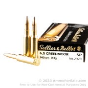 200 Rounds of 140gr SP 6.5 Creedmoor Ammo by Sellier & Bellot