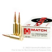 20 Rounds of 120gr ELD Match 6.5 Creedmoor Ammo by Hornady