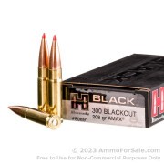 20 Rounds of 208gr A-MAX .300 AAC Blackout Ammo by Hornady