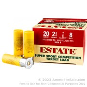 250 Rounds of 7/8 ounce #8 shot 20ga Ammo by Estate