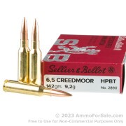 200 Rounds of 142gr HPBT 6.5 Creedmoor Ammo by Sellier & Bellot