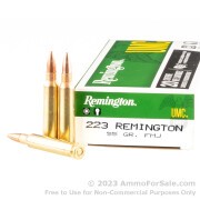 20 Rounds of 55gr MC .223 Ammo by Remington UMC