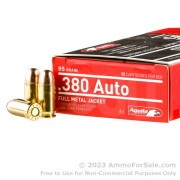 50 Rounds of 95gr FMJ .380 ACP Ammo by Aguila