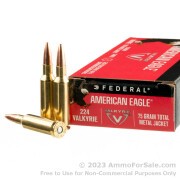 20 Rounds of 75gr TMJ .224 Valkyrie Ammo by Federal