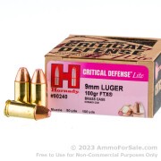 250 Rounds of 100gr FTX 9mm Ammo by Hornady