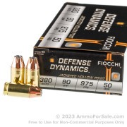 50 Rounds of 90gr JHP .380 ACP Ammo by Fiocchi