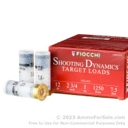 250 Rounds of 1 ounce #7 1/2 shot 12ga Ammo by Fiocchi Shooting Dynamics 1,250 fps