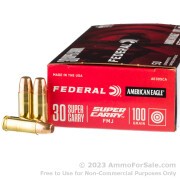 50 Rounds of 100gr FMJ .30 Super Carry Ammo by Federal