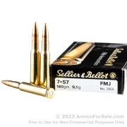 20 Rounds of 140gr FMJ 7x57mm Mauser Ammo by Sellier & Bellot