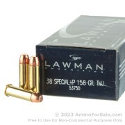 50 Rounds of 158gr TMJ .38 Spl +P Ammo by Speer Lawman