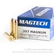 50 Rounds of 158gr FMJ FN .357 Mag Ammo by Magtech