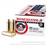 500 Rounds of 130gr FMJ .38 Spl Ammo by Winchester