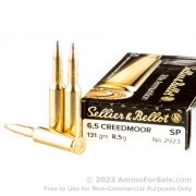 20 Rounds of 131gr SP 6.5 Creedmoor Ammo by Sellier & Bellot