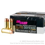 20 Rounds of 180gr JHP 10mm Ammo by Sig Sauer