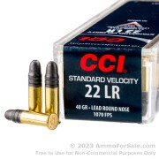 100 Rounds of 40gr LRN .22 LR Ammo by CCI