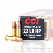 100 Rounds of 36gr CPHP .22 LR Ammo by CCI