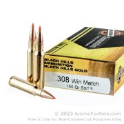 20 Rounds of 150gr SST .308 Win Ammo by Black Hills Gold Ammunition