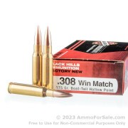 20 Rounds of 175gr HPBT .308 Win Ammo by Black Hills Ammunition