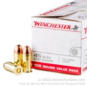 500  Rounds of 230gr FMJ .45 ACP Ammo by Winchester
