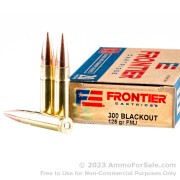 200 Rounds of 125gr FMJ 300 AAC Blackout Ammo by Hornady