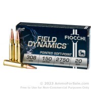 200 Rounds of 150gr PSP .308 Win Ammo by Fiocchi
