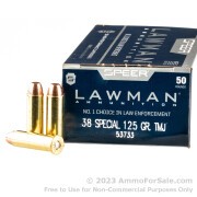50 Rounds of 125gr TMJ .38 Spl Ammo by Speer