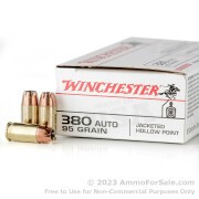 500 Rounds of 95gr JHP .380 ACP Ammo by Winchester