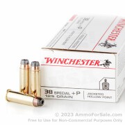 50 Rounds of 125gr JHP +P .38 Spl Ammo by Winchester