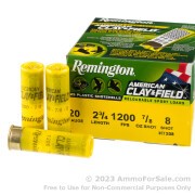 250 Rounds of 7/8 ounce #8 shot 20ga Ammo by Remington