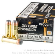 50 Rounds of 240gr JSP .44 Mag Ammo by Fiocchi