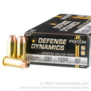 50 Rounds of 180gr JHP 10mm Ammo by Fiocchi