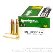 50 Rounds of 130gr MC .38 Spl Ammo by Remington