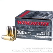 20 Rounds of 85gr JHP .380 ACP Ammo by Winchester