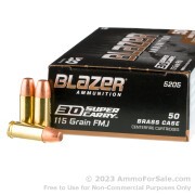 50 Rounds of 115gr FMJ .30 Super Carry Ammo by Blazer