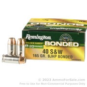 20 Rounds of 165gr BJHP .40 S&W Ammo by Remington