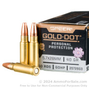 50 Rounds of 40gr JHP 5.7x28mm Ammo by Speer